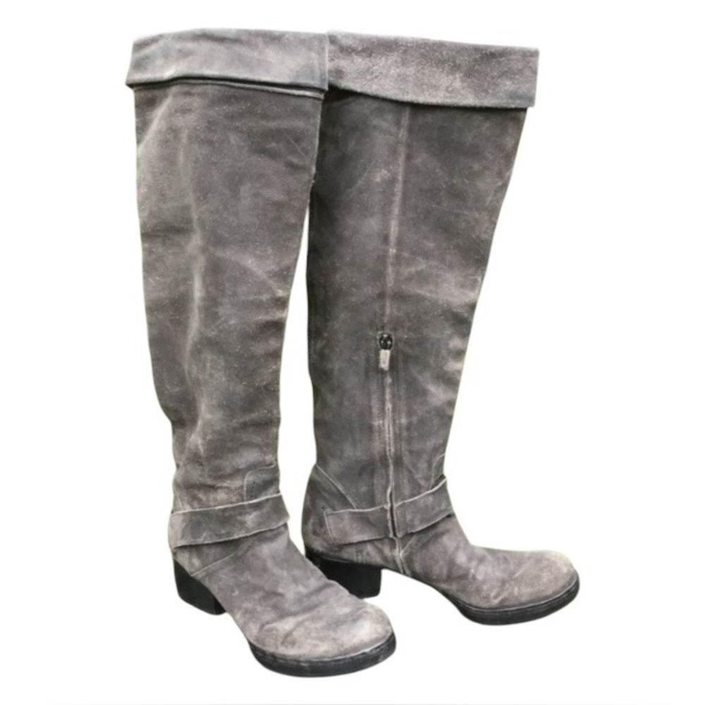 Vintage CNC Costume National Tall Suede, Grey Boots-Heeled-size 40